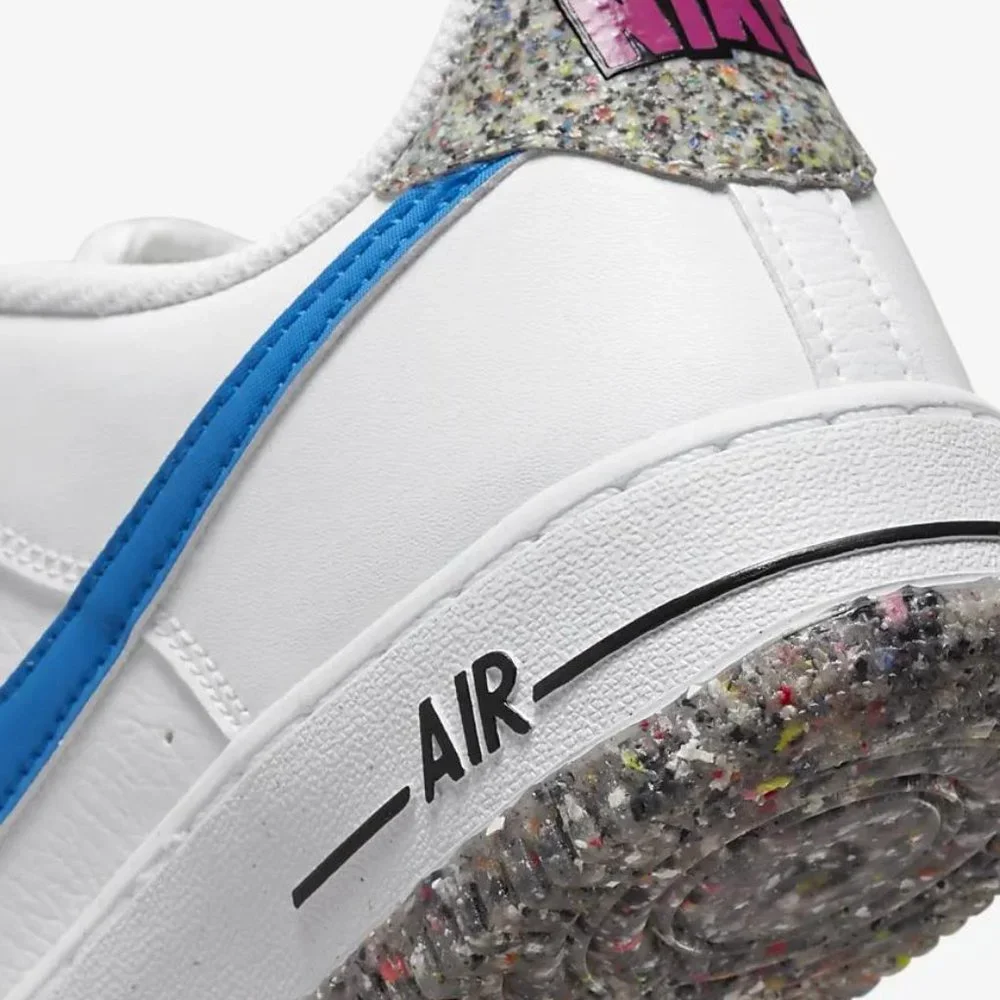 Nike Kids White Sneakers with Blue Swoosh